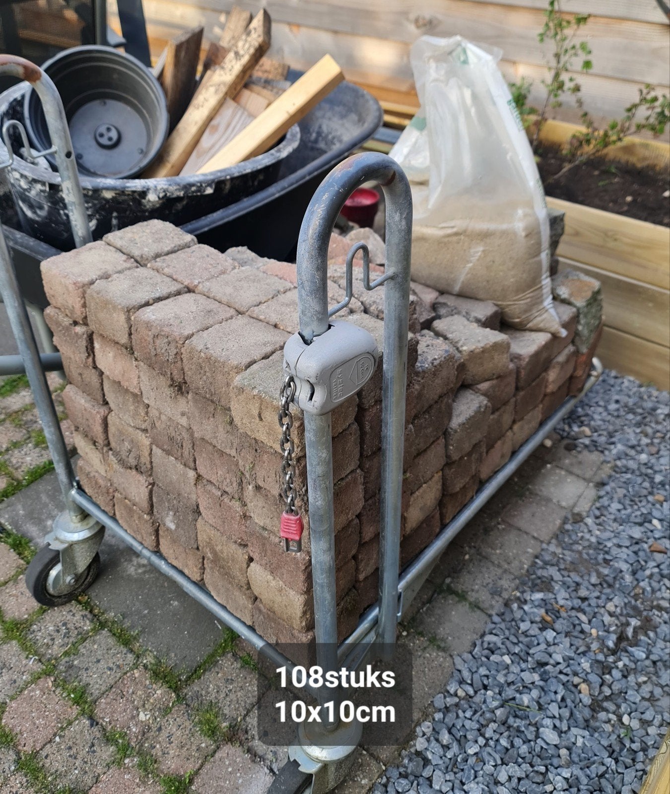 Koppelstones 10x10x7cm - 108 stuks, gratis af te hal, Ophalen, Gebruikt, Klinkers, Minder dan 5 m²