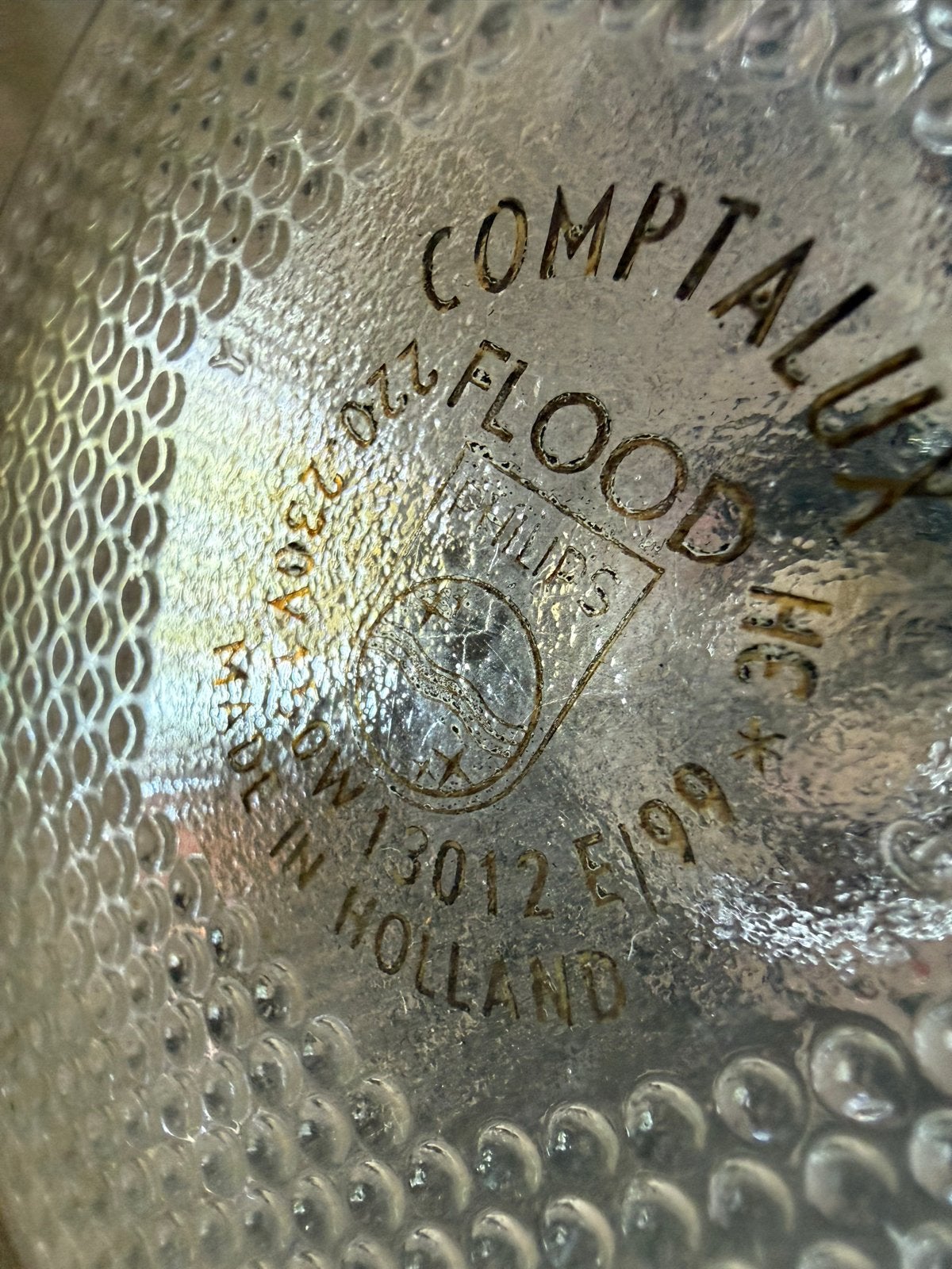 3 werkende Philips Comptalux Flood lampen, Huis en Inrichting, Ophalen, Gebruikt, Philips, E27 (groot)