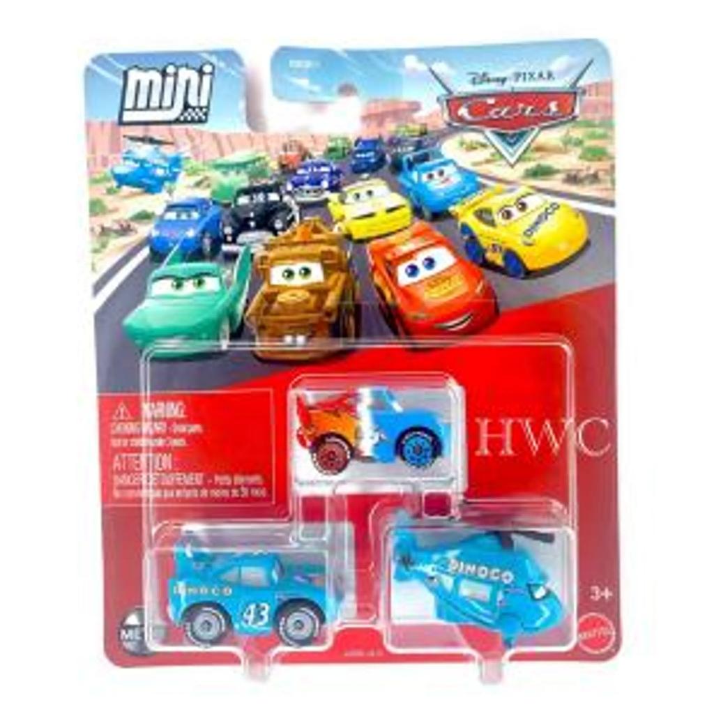 Cars: Mini Racers 3-pack: McQueen - Rotor Turbosky -The King, ., Nieuw, Ophalen of Verzenden, .