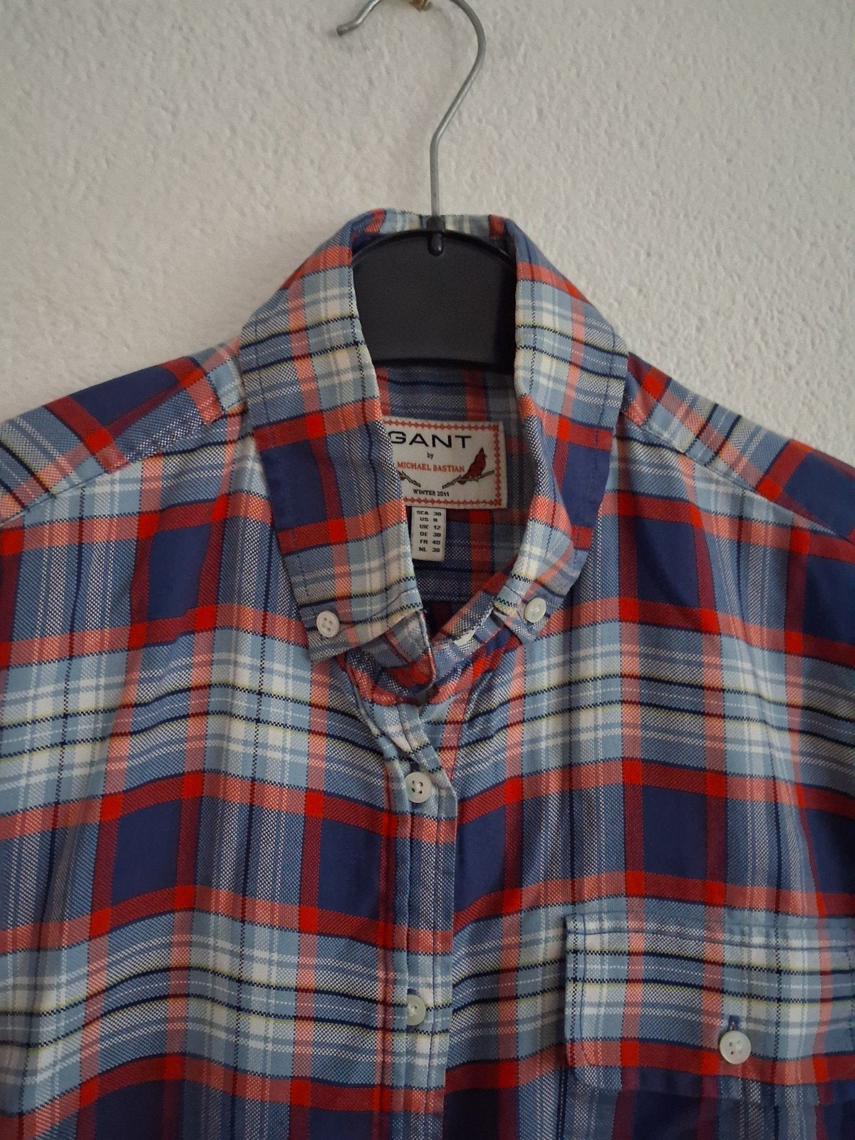 GANT by Michael Bastian geruit overhemd, Maat 38/40 (M), Ophalen of Verzenden, GANT, Gedragen