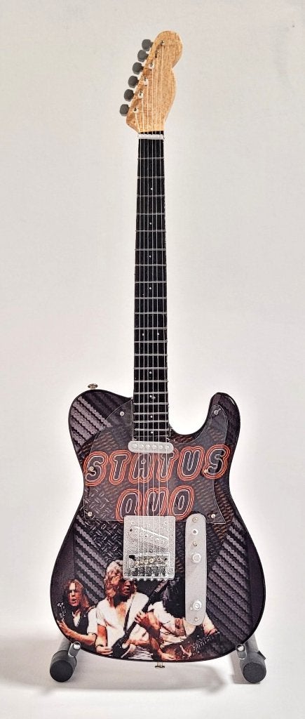Status Quo miniatuur gitaar 25cm mini guitar decoratie deco