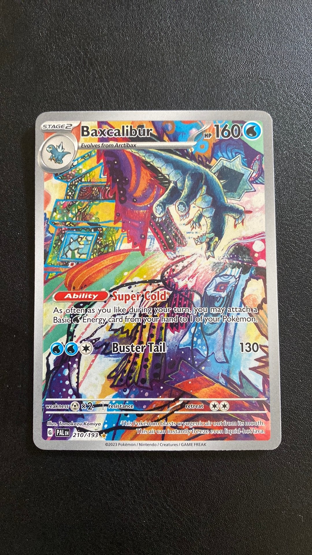 Pokemon baxcalibur 210 paldea evolved, Ophalen of Verzenden, Zo goed als nieuw