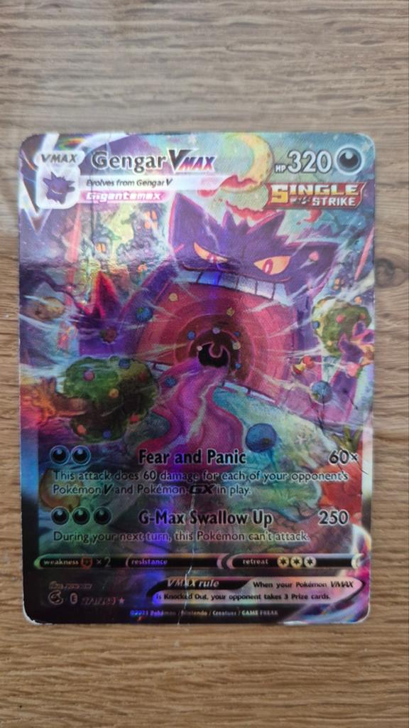 Gengar VMAX Pokémon Kaart - Single Strike, Ophalen of Verzenden