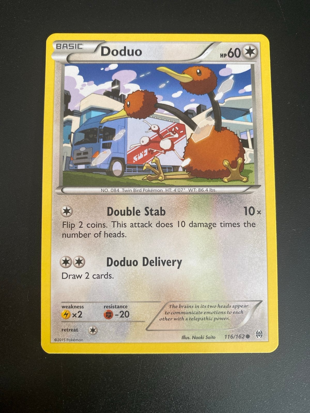 Doduo 116/162 XY BreakThrough (2015) Packfresh Mint!, Ophalen of Verzenden, Zo goed als nieuw, Losse kaart