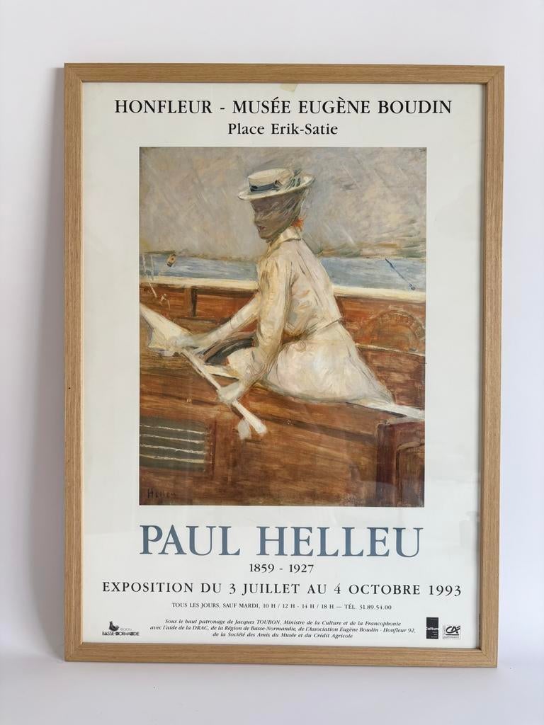 Ingelijst tentoonstellingsaffiche Paul Helleu, Honfleur ‘93, Antiek en Kunst, Ophalen