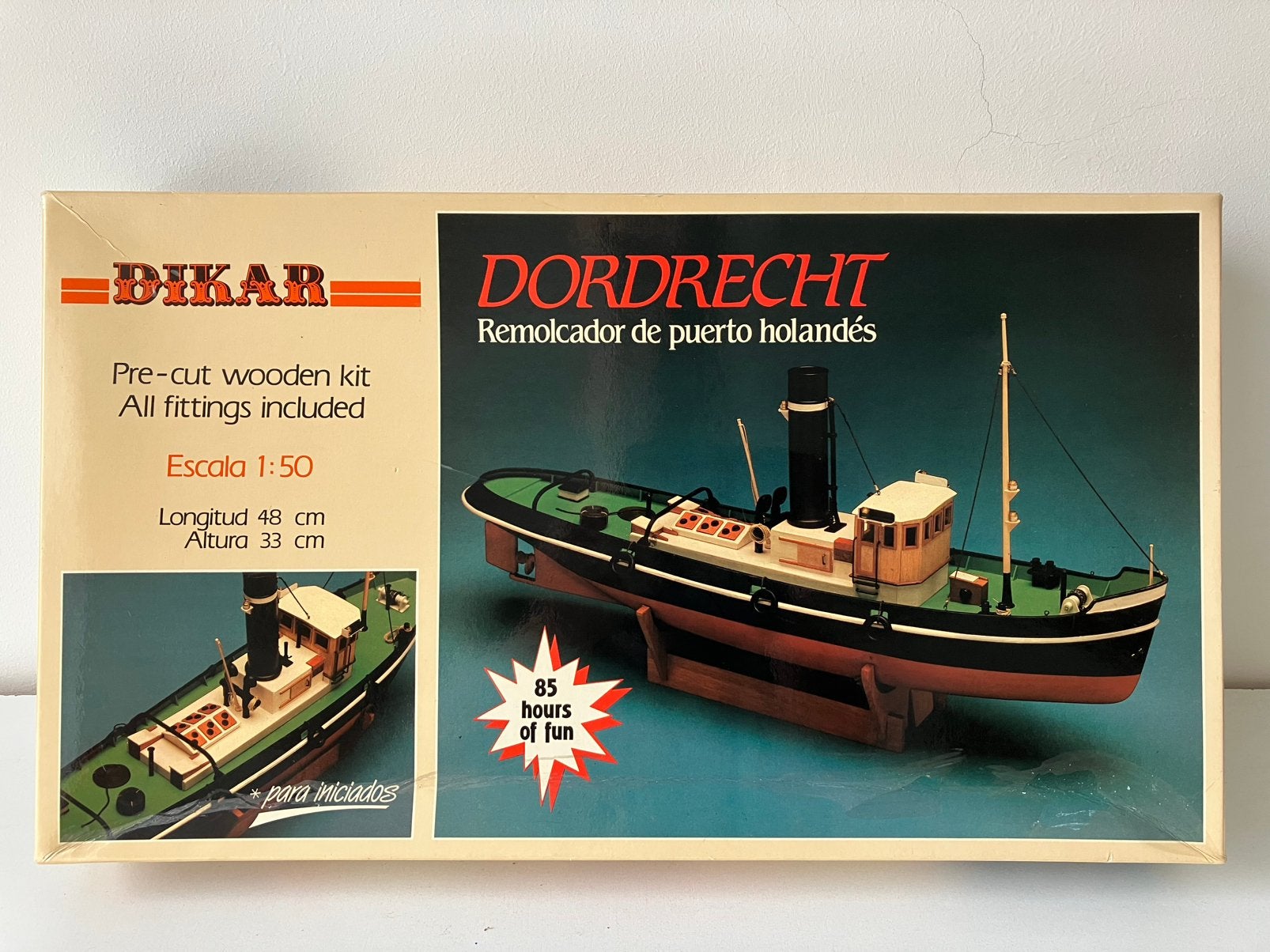 DIKAR sleepboot DORDRECHT 1:50 houten bouwdoos nieuw, Ophalen, Nieuw