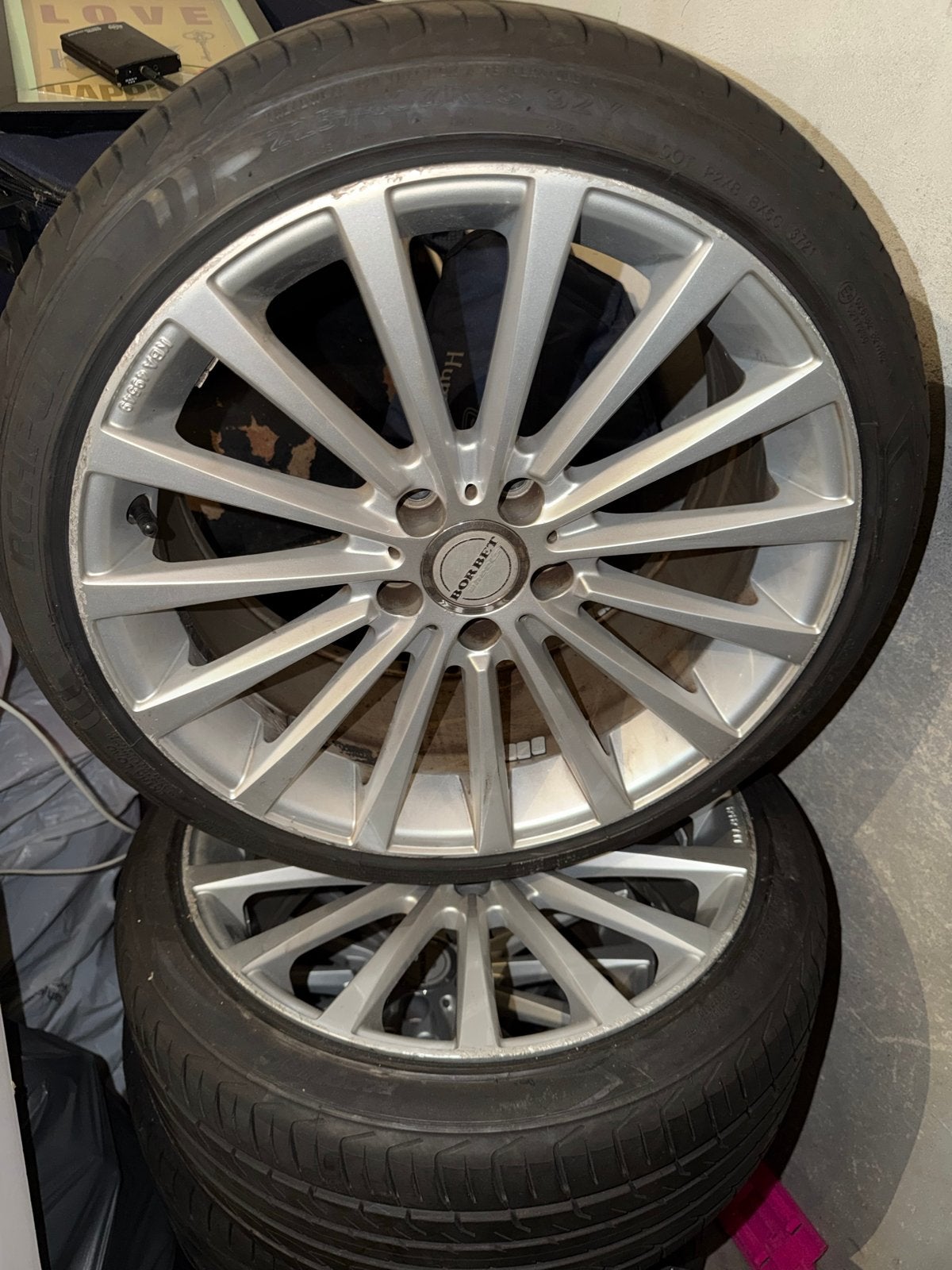 Borbet Velgen met Zomerbanden - 18 inch, Ophalen, 18 inch, Gebruikt, Banden en Velgen