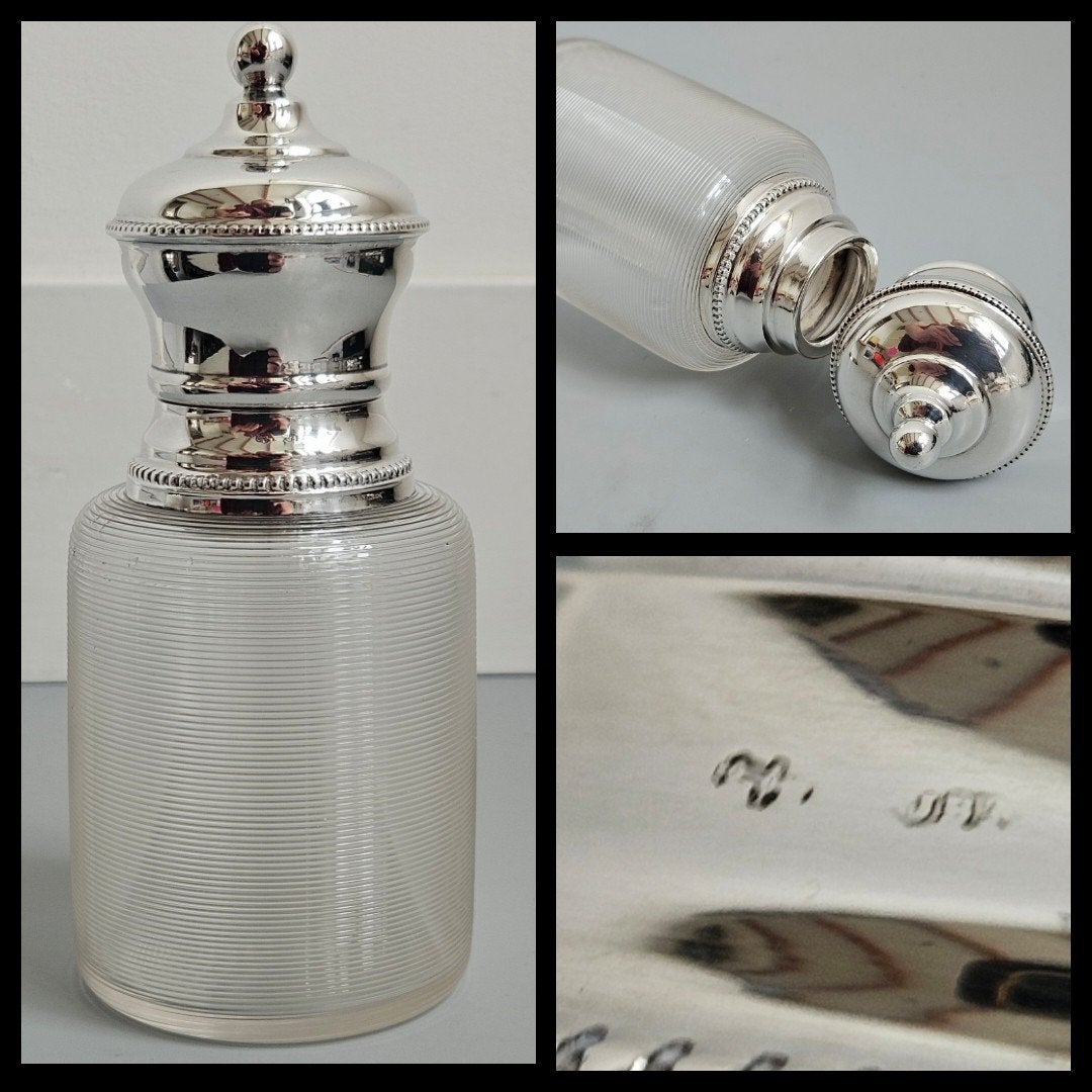 antiek zilver Fries draadglas theebus met Nederlands zilver, Ophalen of Verzenden, Zilver