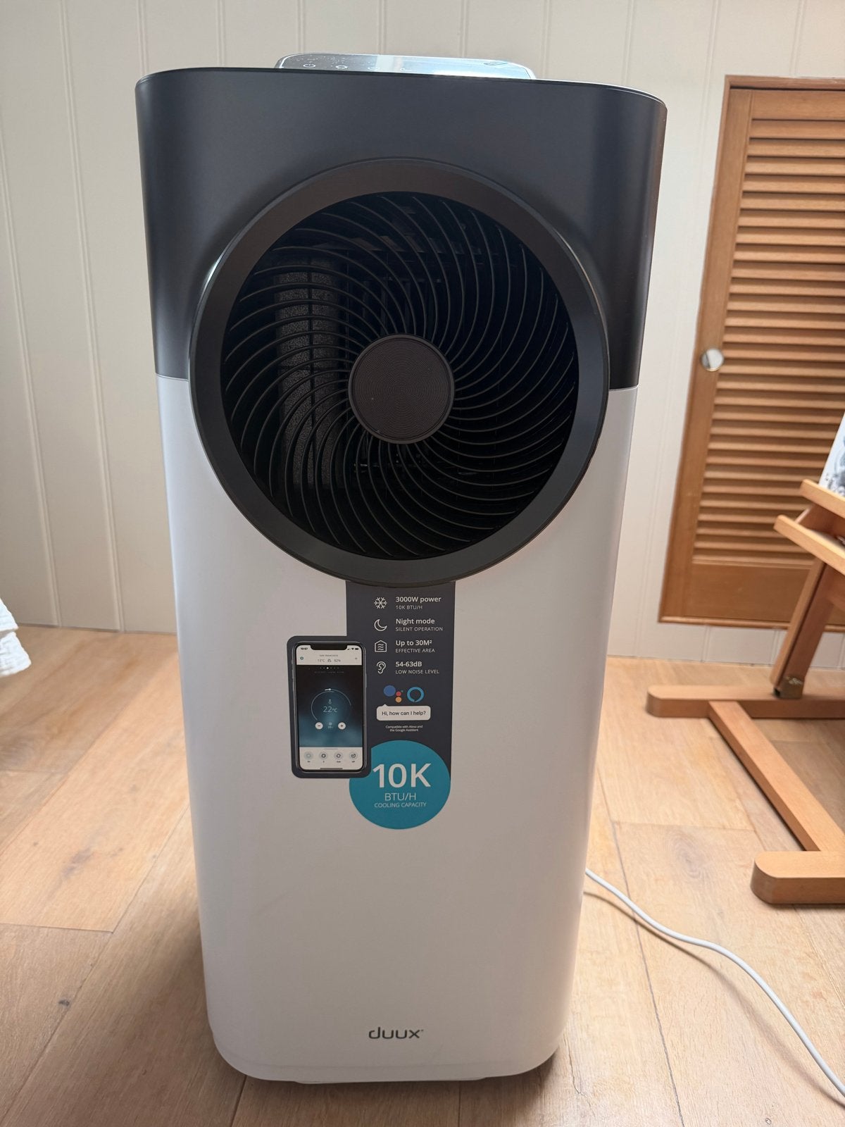 Duux Blizzard Smart Mobile AC – 10,000 BTU – new Condition, Ophalen, Minder dan 60 m³, 3 snelheden of meer, Zo goed als nieuw