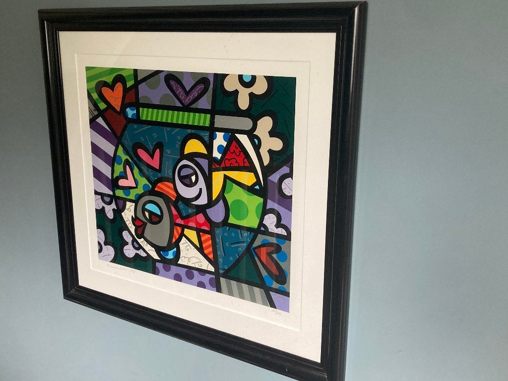 Zeefdruk van Romero Britto, Ophalen of Verzenden, Overige technieken, Dieren