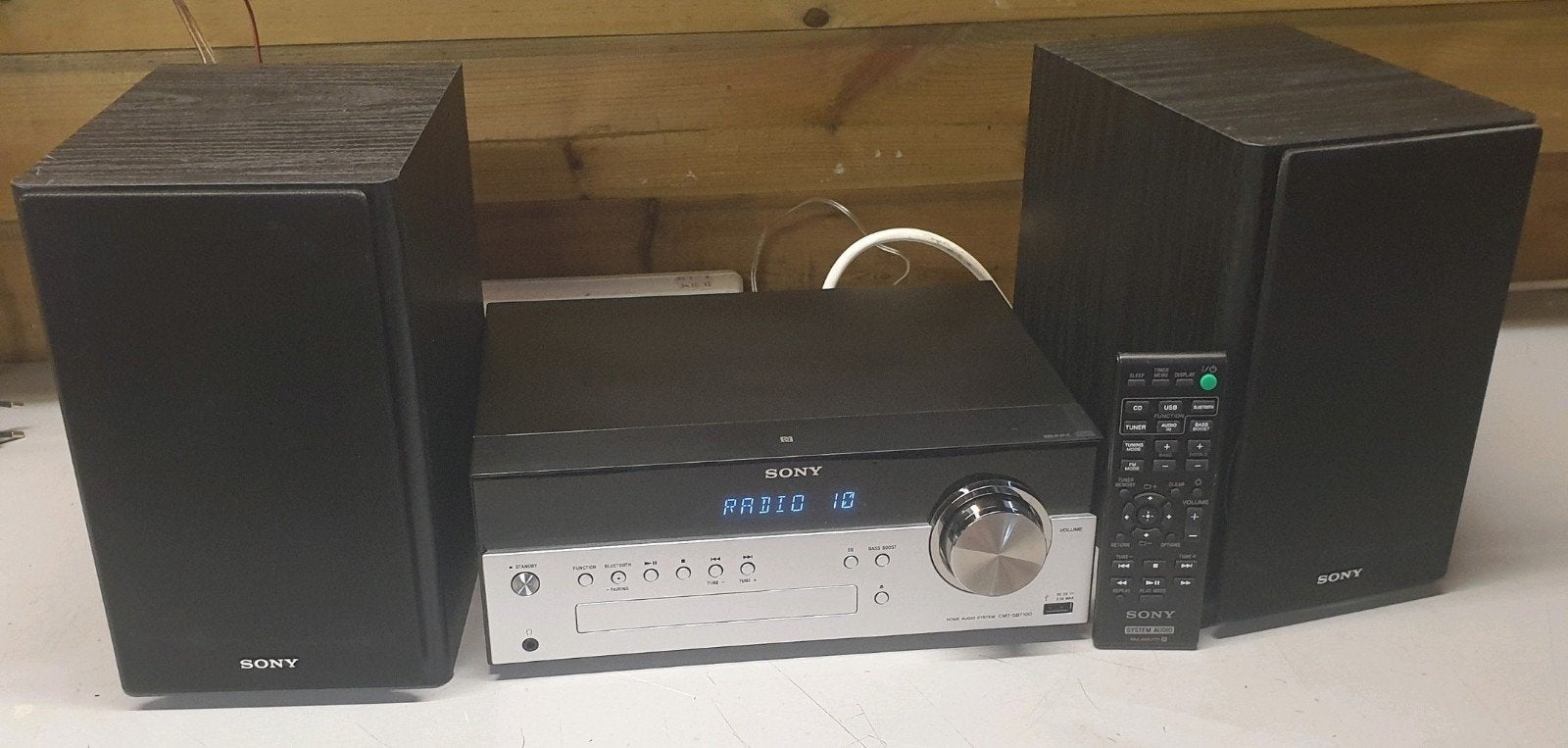 Sony stereo set cmt-sbt100 + bluetooth + afstandsbediening, Ophalen of Verzenden, Cd-speler, Sony