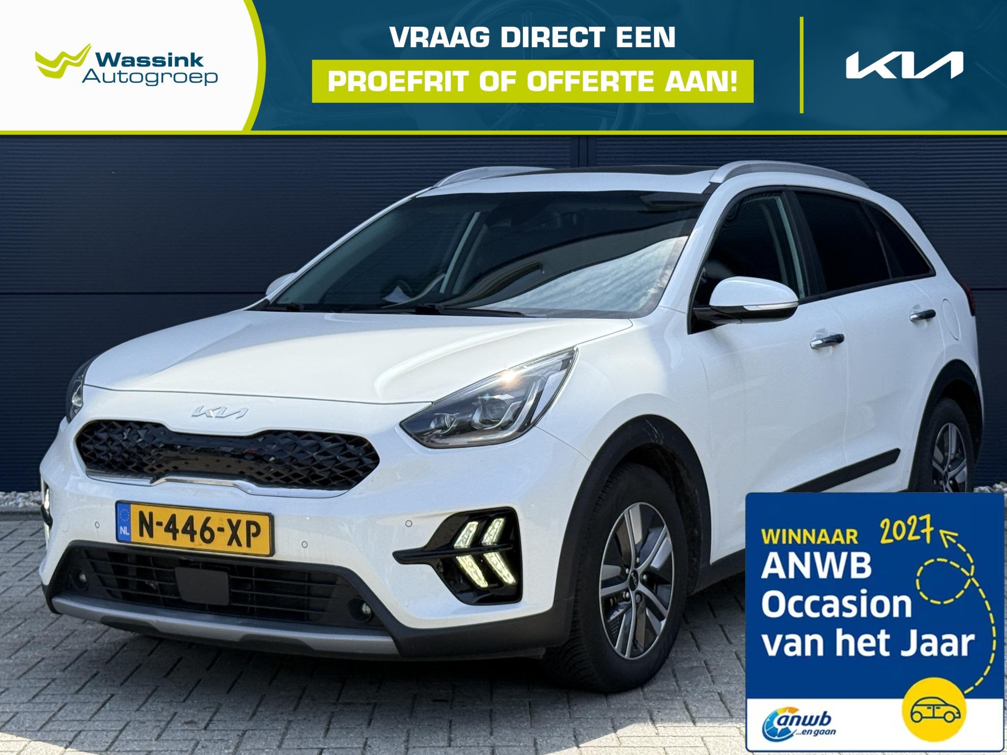 Kia Niro 1.6 GDi Hybrid ExecutiveLine | Navigatie | Apple Ca, Gebruikt, Euro 6, 2 kWh, Wit