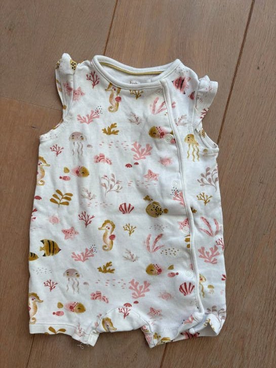 C&A romper maat 74 met zeedieren print, Ophalen of Verzenden, Zo goed als nieuw, Meisje, Nacht- of Onderkleding