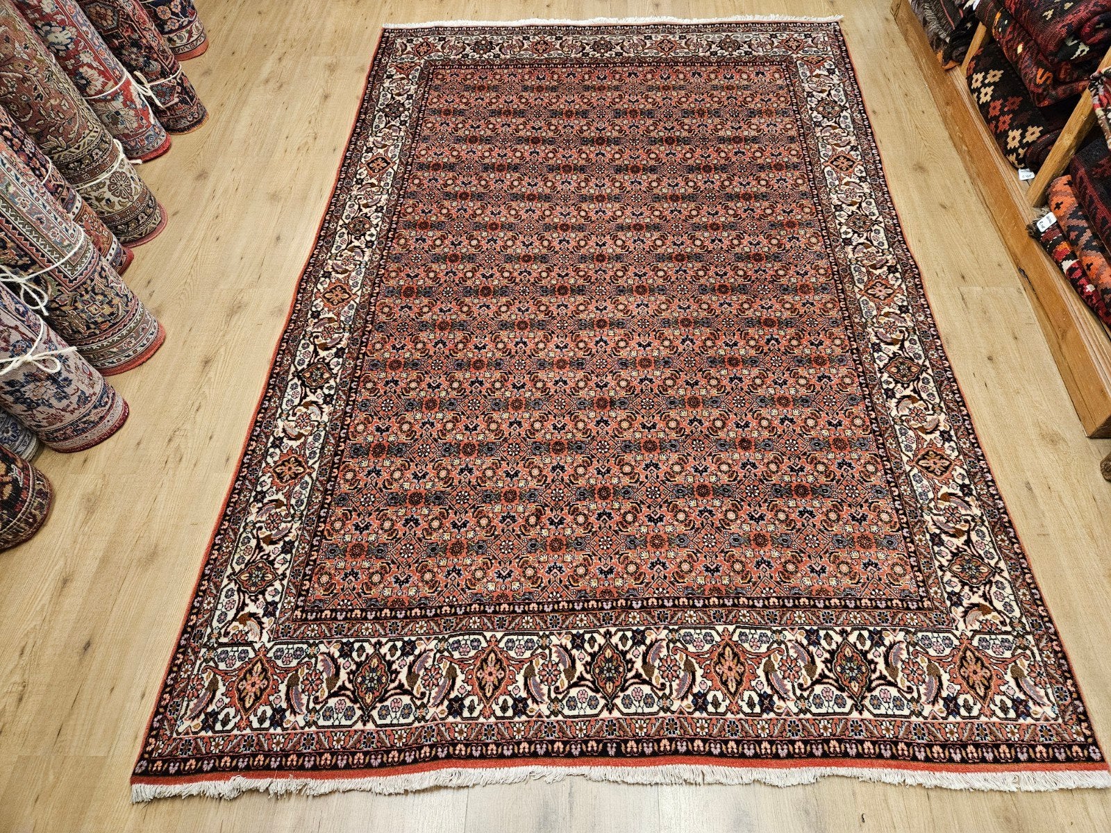 Vintage handgeknoopt perzisch tapijt bidjar 310x199, Info@SlatsAntiek.nl, Tweedehands, Perzisch, 150 tot 200 cm