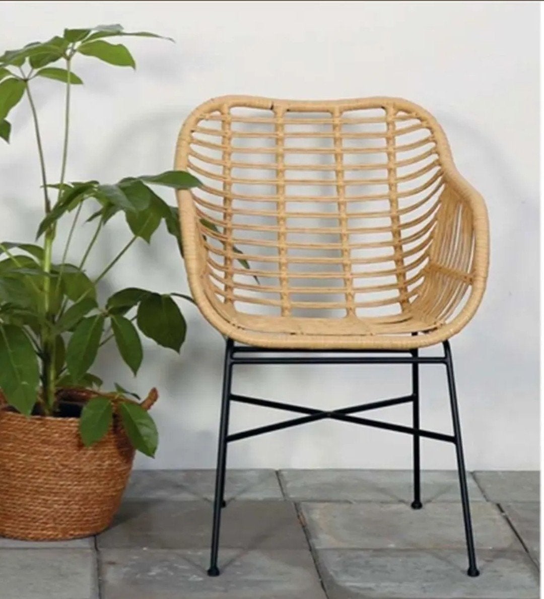 Rotan tuinstoelen - 4 stuks, Tuin en Terras, Ophalen, Rotan