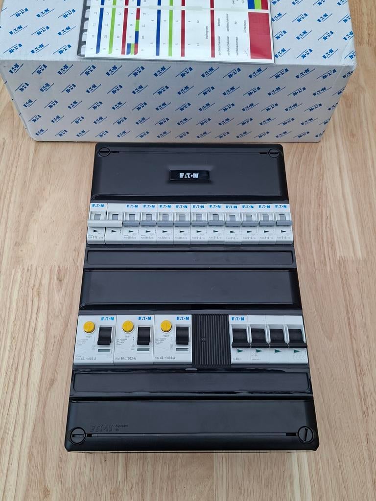 Eaton groepenkast 3 fase 10 groepen met kookgroep, Doe-het-zelf en Verbouw, Elektra en Kabels, Ophalen of Verzenden, Nieuw, Overige typen