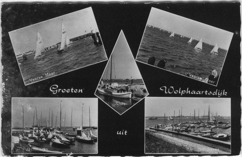 Wolphaartsdijk 5 luik Groeten uit, Verzamelen, Verzenden, 1940 tot 1960, Gelopen, Zeeland