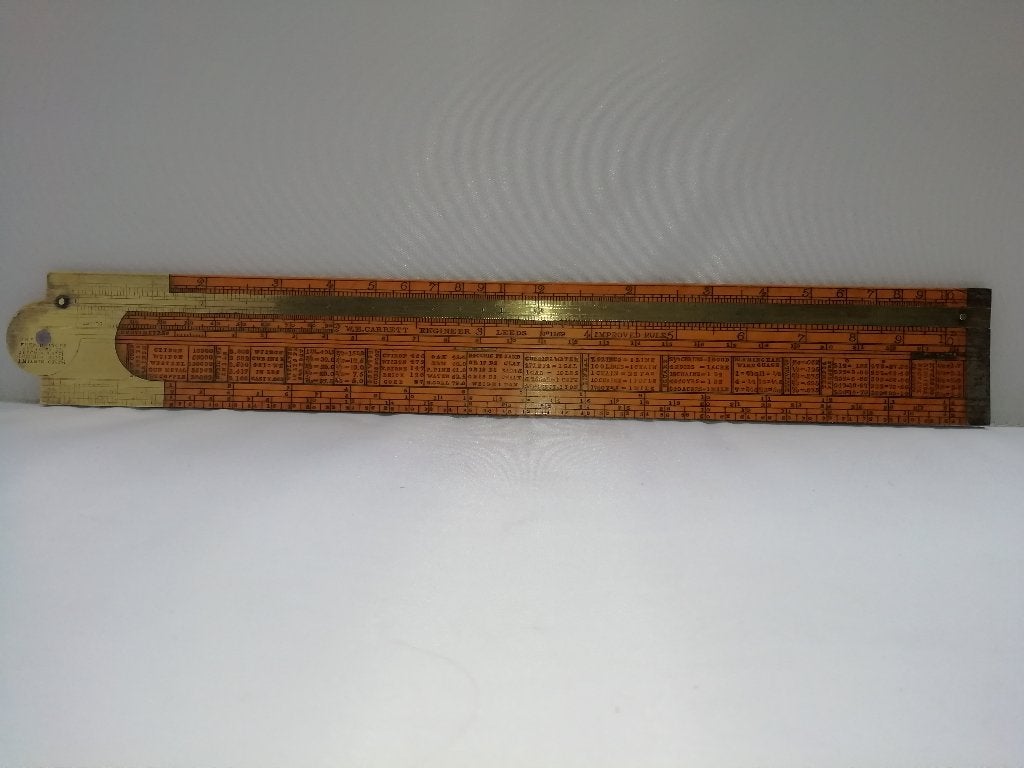 Antieke schuifliniaal / rekenliniaal van W.E. Garrett, Ophalen of Verzenden