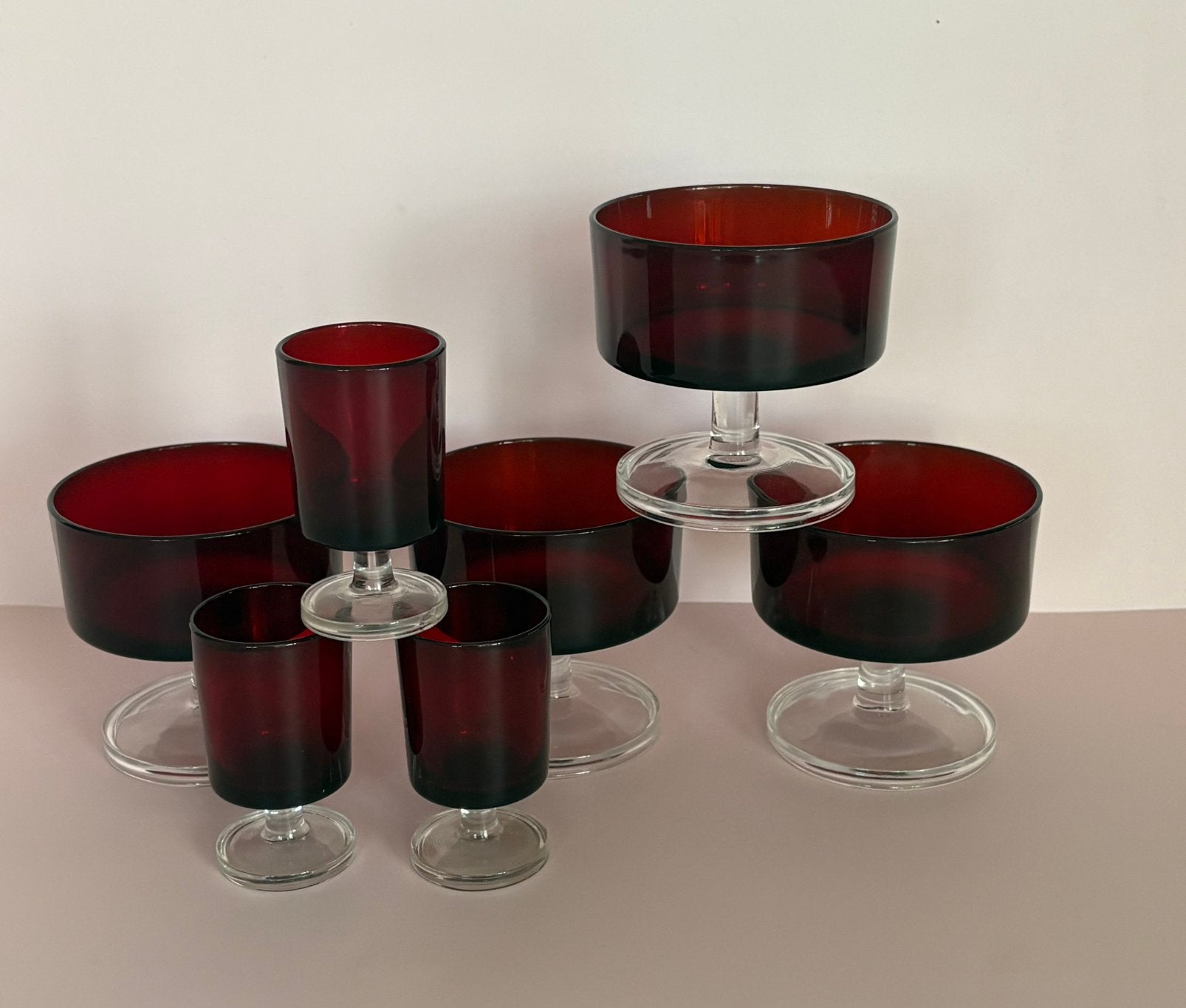 7 glazen Luminarc Cavalier France, Huis en Inrichting, Glas of Glazen, Ophalen of Verzenden, Overige stijlen, Glas