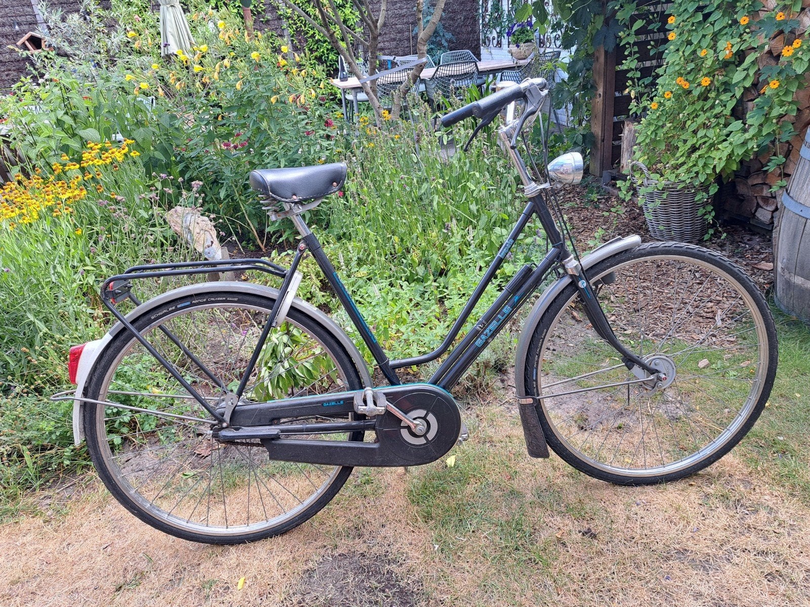 GAZELLE dames "stationsfiets", Ophalen, Versnellingen, Gazelle impala, Trommelrem