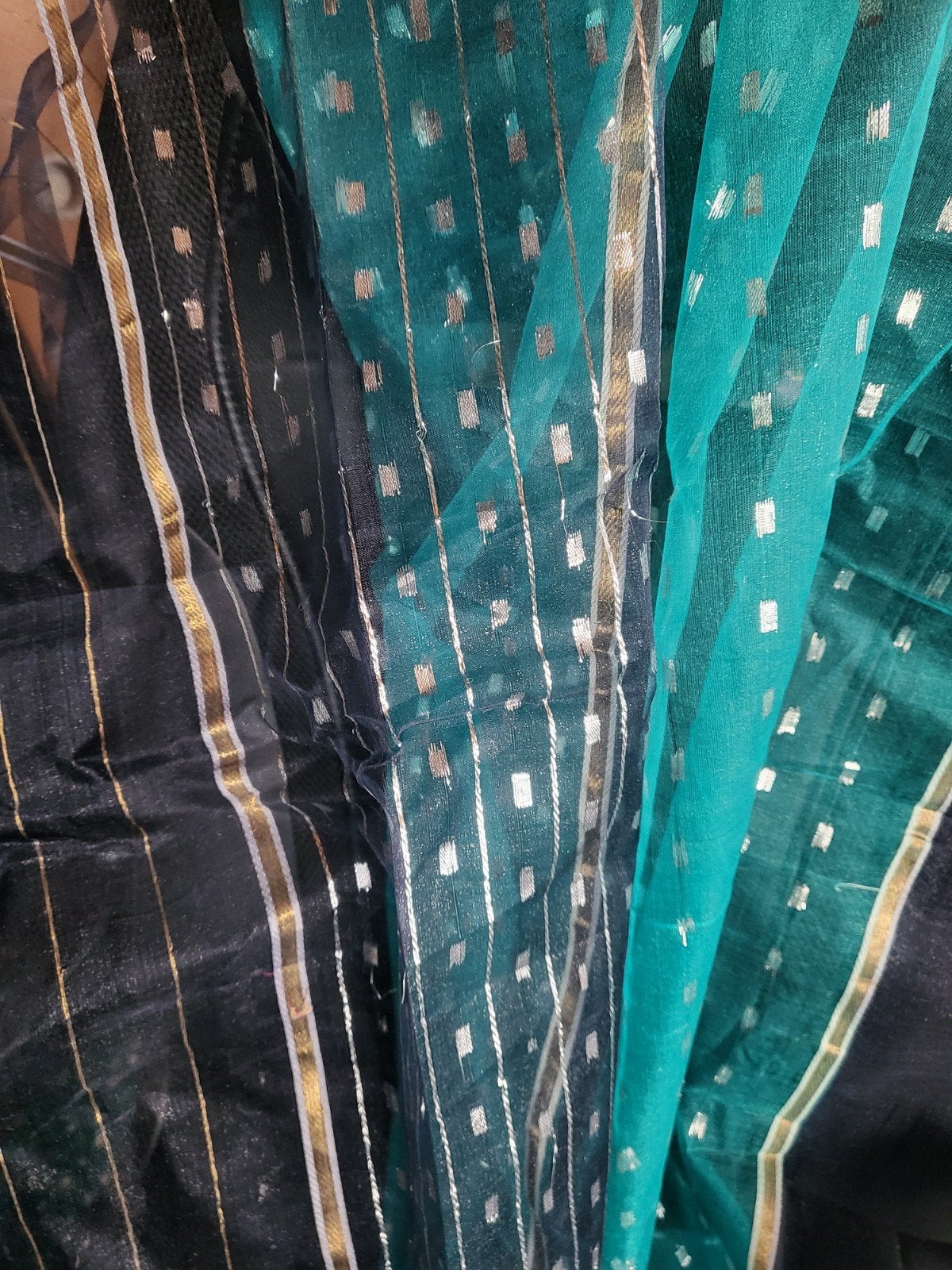 Vintage Saree Stof Jaren '90 | Nieuw & Ongestikt, Ophalen of Verzenden, Nieuw, Katoen, 120 cm of meer