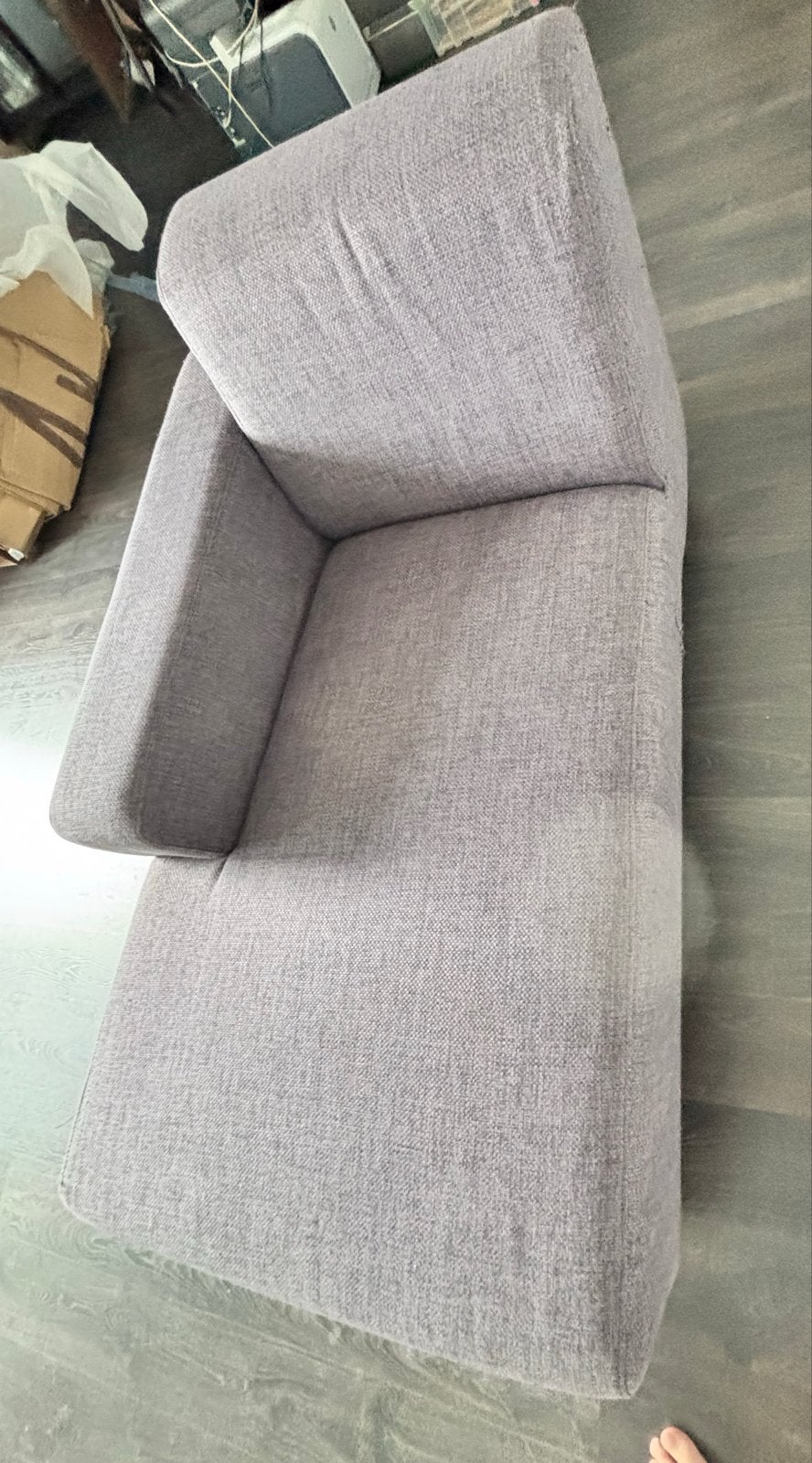 Comfortabele grijze chaise longue - gebruikt maar netjes, Ophalen, Eenpersoons, 125 tot 150 cm, Zo goed als nieuw