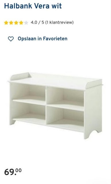 Schoenenkast wit, Ophalen of Verzenden, Nieuw, Modern klassiek