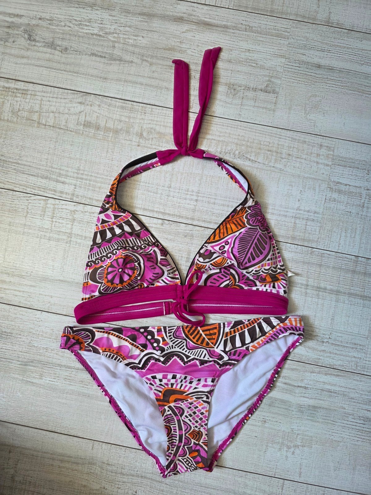 livera Bikini - Maat 40 - Kleurrijk patroon, Meerkleurig, Ophalen of Verzenden, Bikini, Gedragen