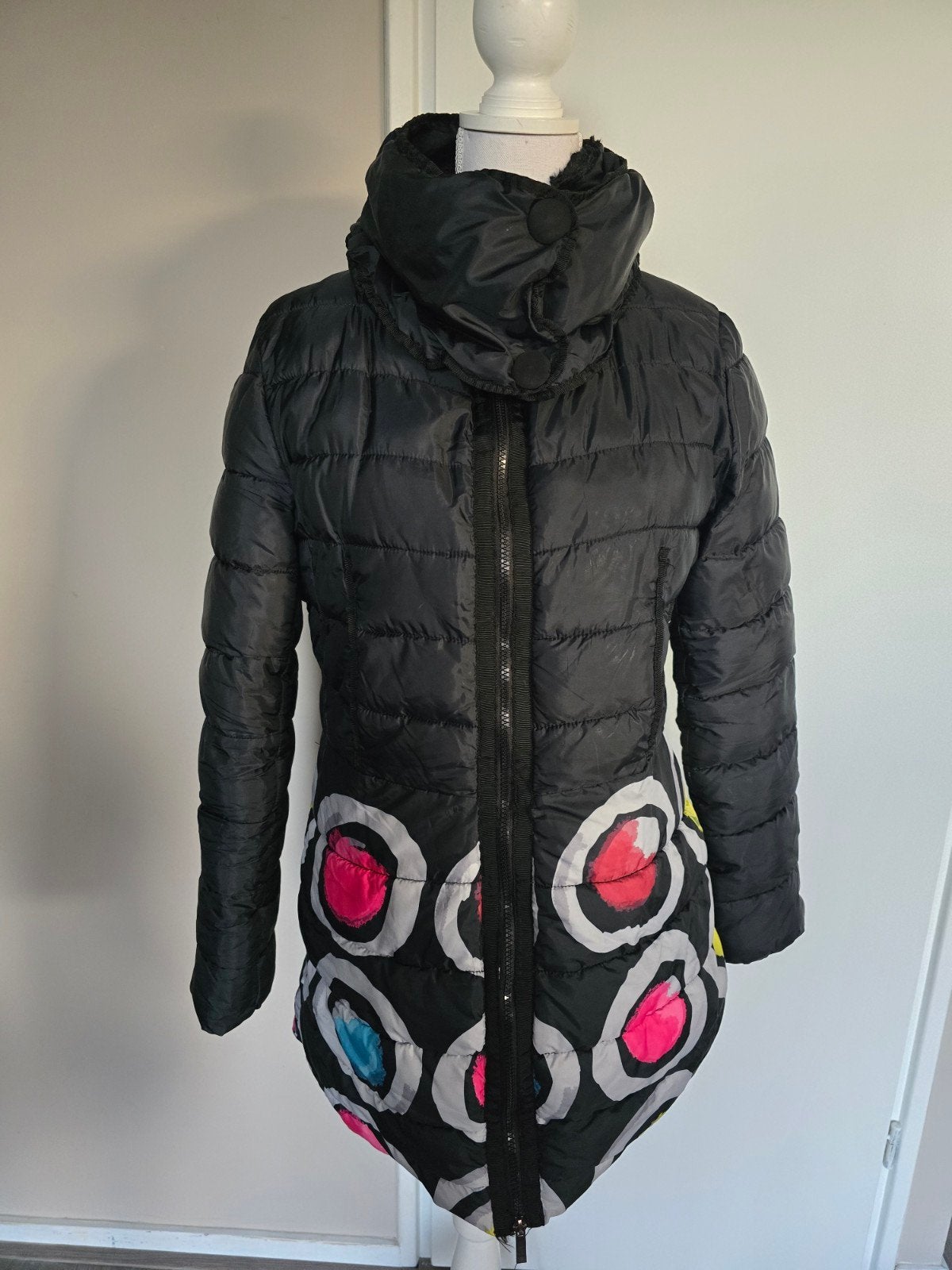 Desigual winterjas maat 40, Kleding | Dames, Verzenden, Gedragen, Maat 38/40 (M), Zwart