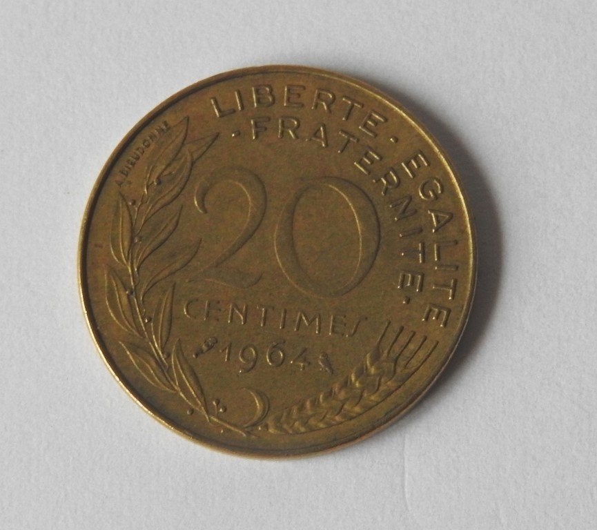 Munt Frankrijk 20 Centimes 1964, Verzenden, Frankrijk, Losse munt