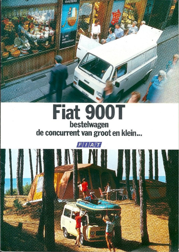 Folder Fiat 900T, Ophalen of Verzenden, Gelezen, Overige merken