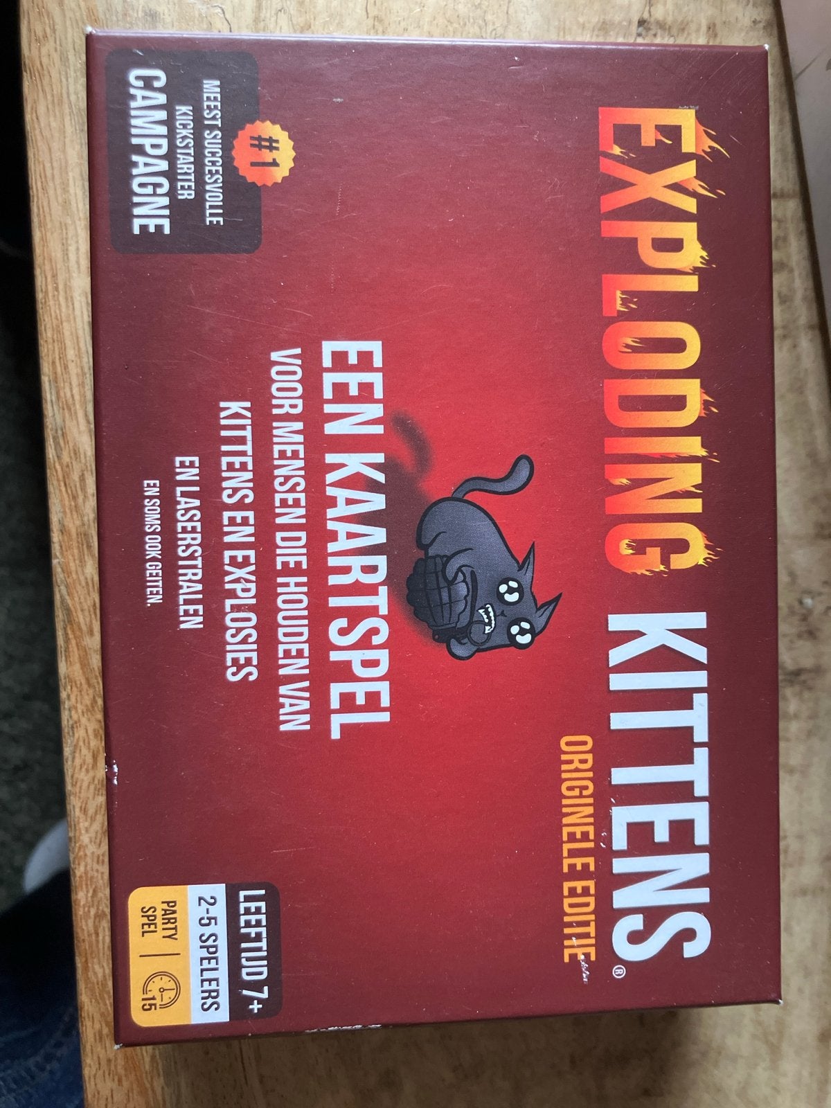 Exploding Kittens Originele Editie Kaartspel, Drie of vier spelers, Ophalen of Verzenden, Gebruikt