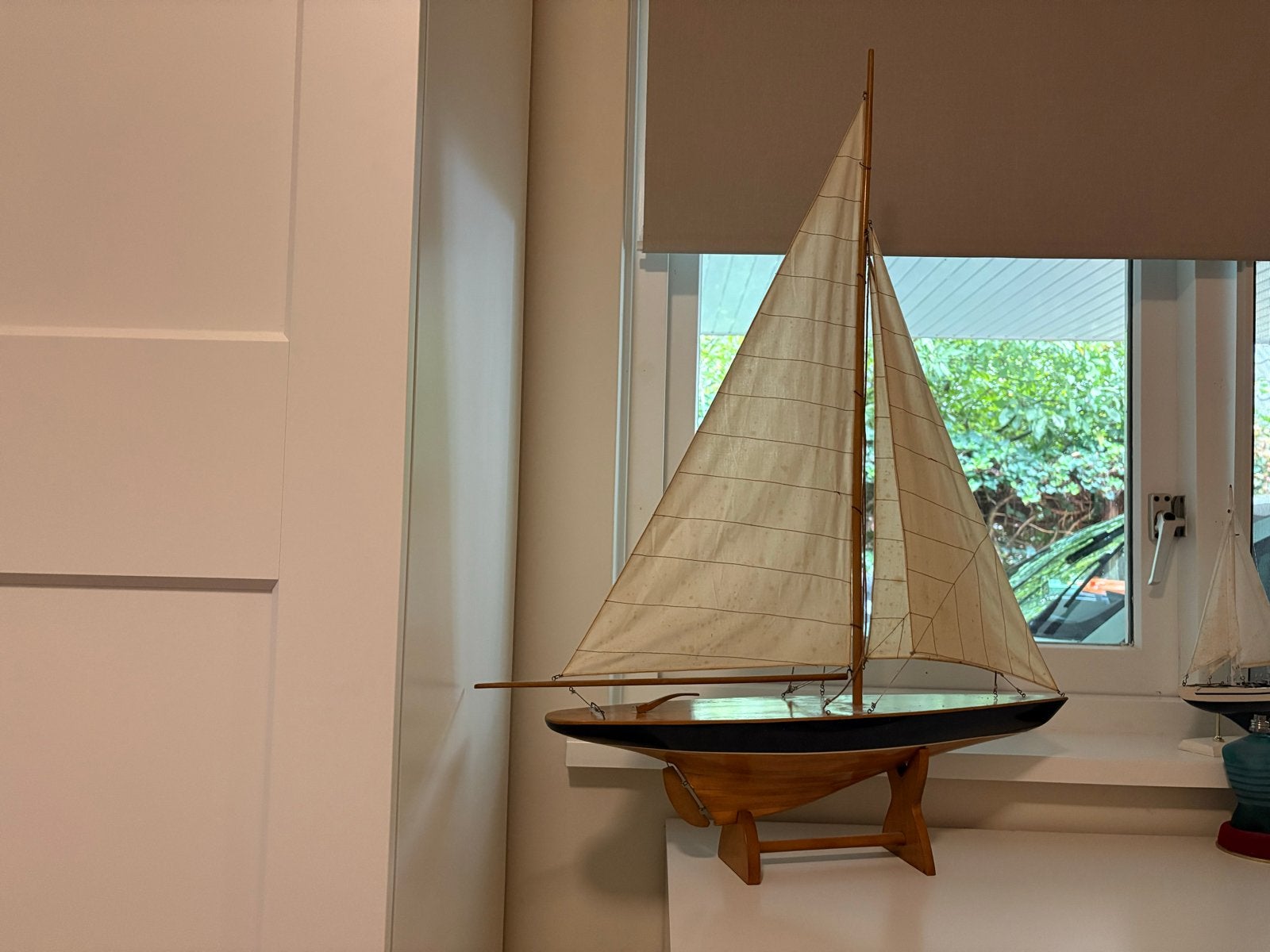 Vintage Houten Zeilboot Model - Decoratief, Ophalen, Gebruikt, Groter dan 1:32, Overige merken
