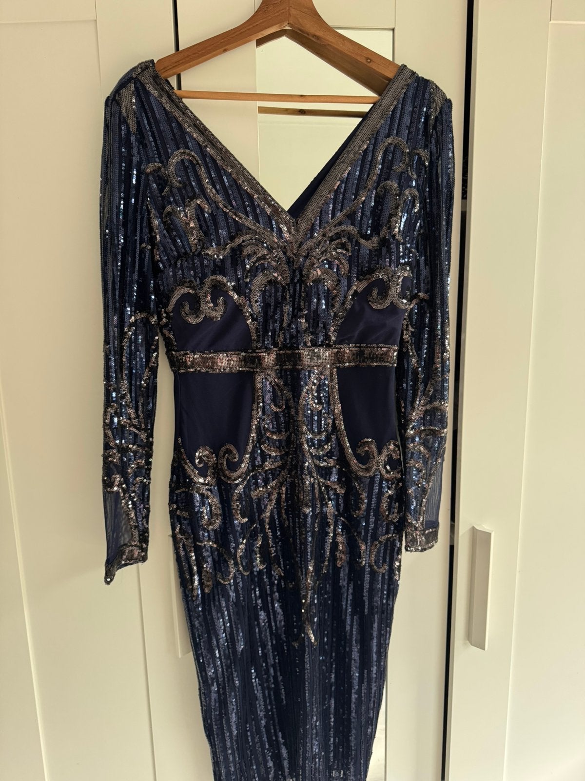 goddiva london jurk, Kleding | Dames, Ophalen of Verzenden, Zo goed als nieuw, Maat 38/40 (M), Blauw