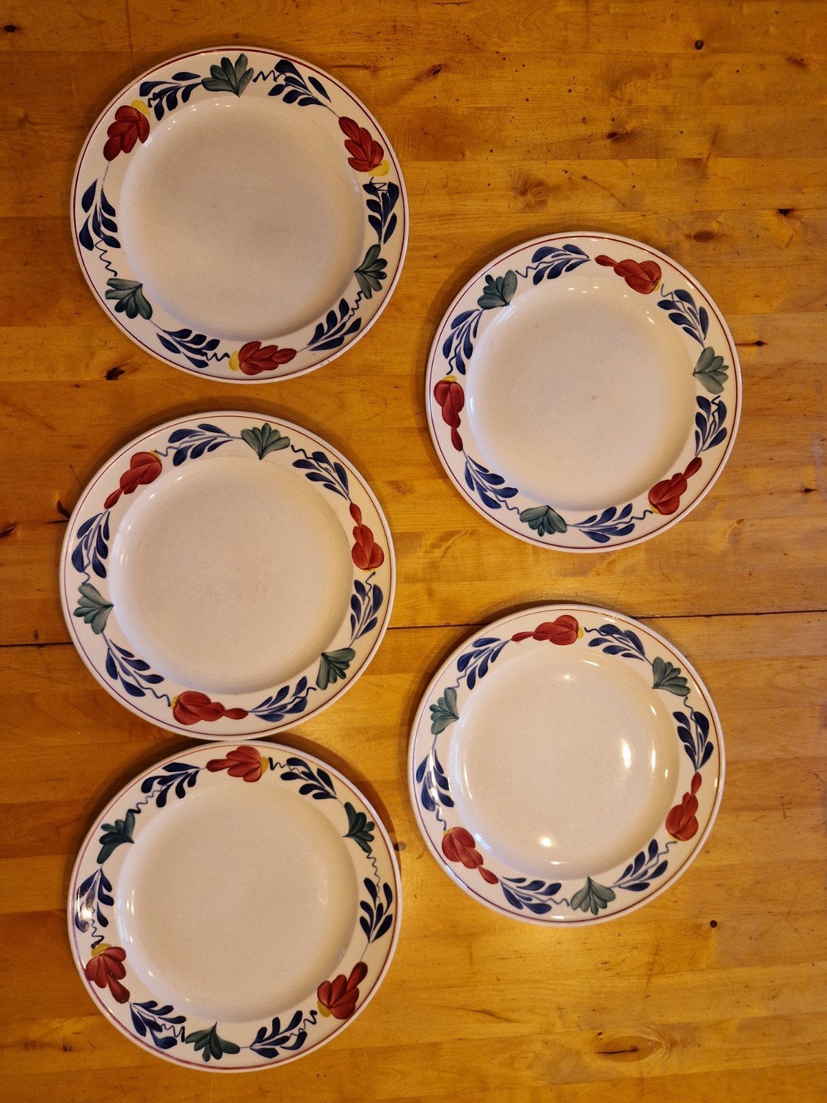Set van 10 vintage jaren '60 Boerenbont borden Maastricht, Antiek en Kunst, Ophalen of Verzenden