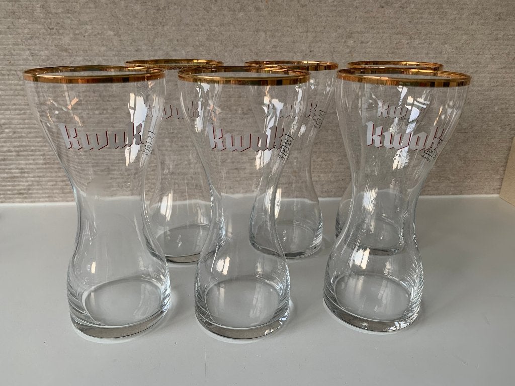 6 mooie nieuwe Pauwel Kwak glazen Kwak glas, Verzamelen, Biermerken, Ophalen, Nieuw, Glas of Glazen, Overige merken