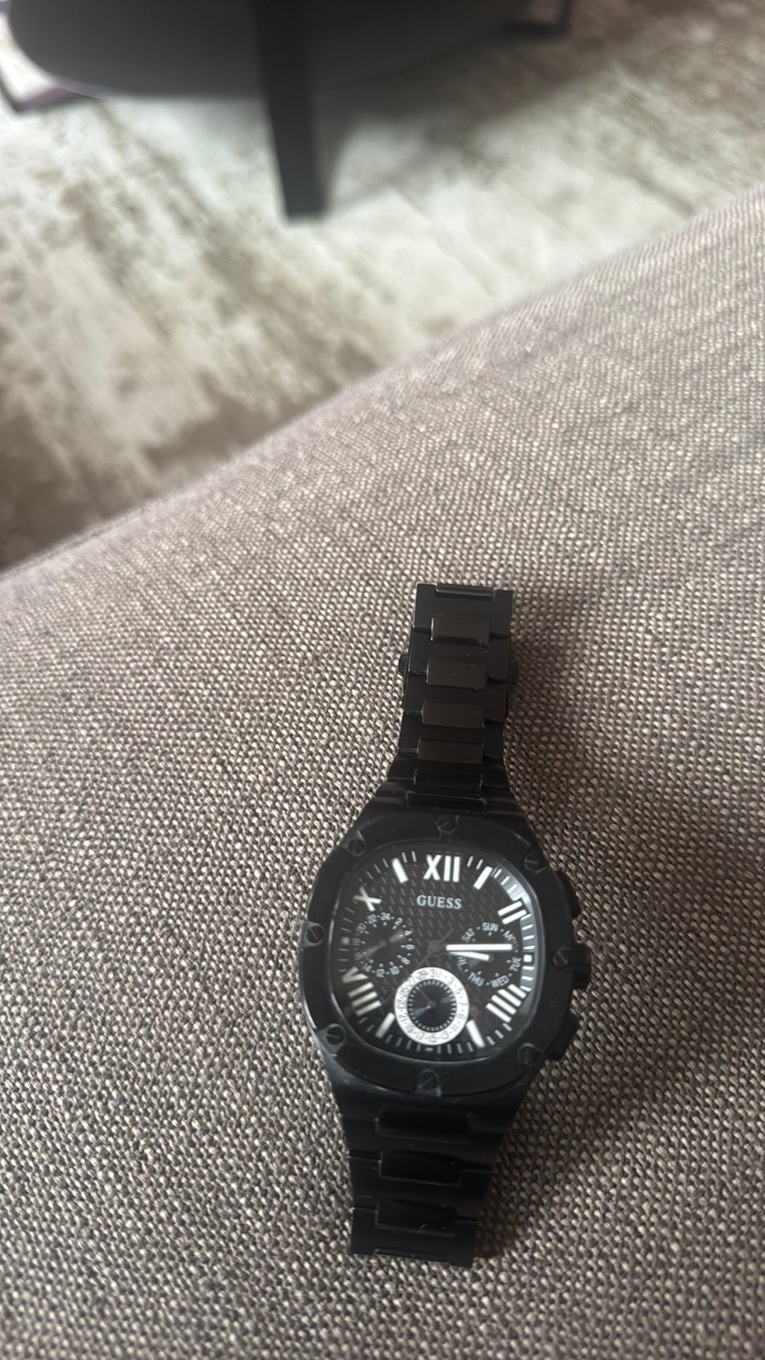 Guess orjinal man horloge, Ophalen, Zo goed als nieuw, Zwart, Android