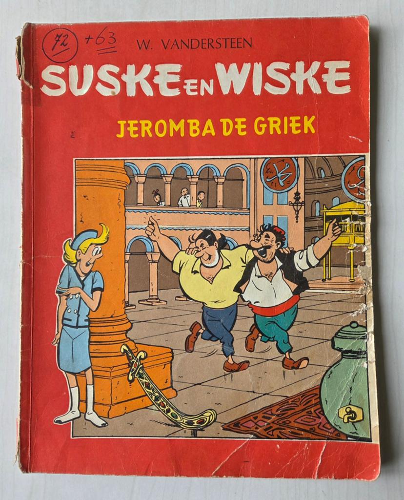 Suske en Wiske - Jeromba de griek 1e druk 1966, Boeken, Gelezen, Willy Vandersteen, Eén stripboek, Ophalen of Verzenden