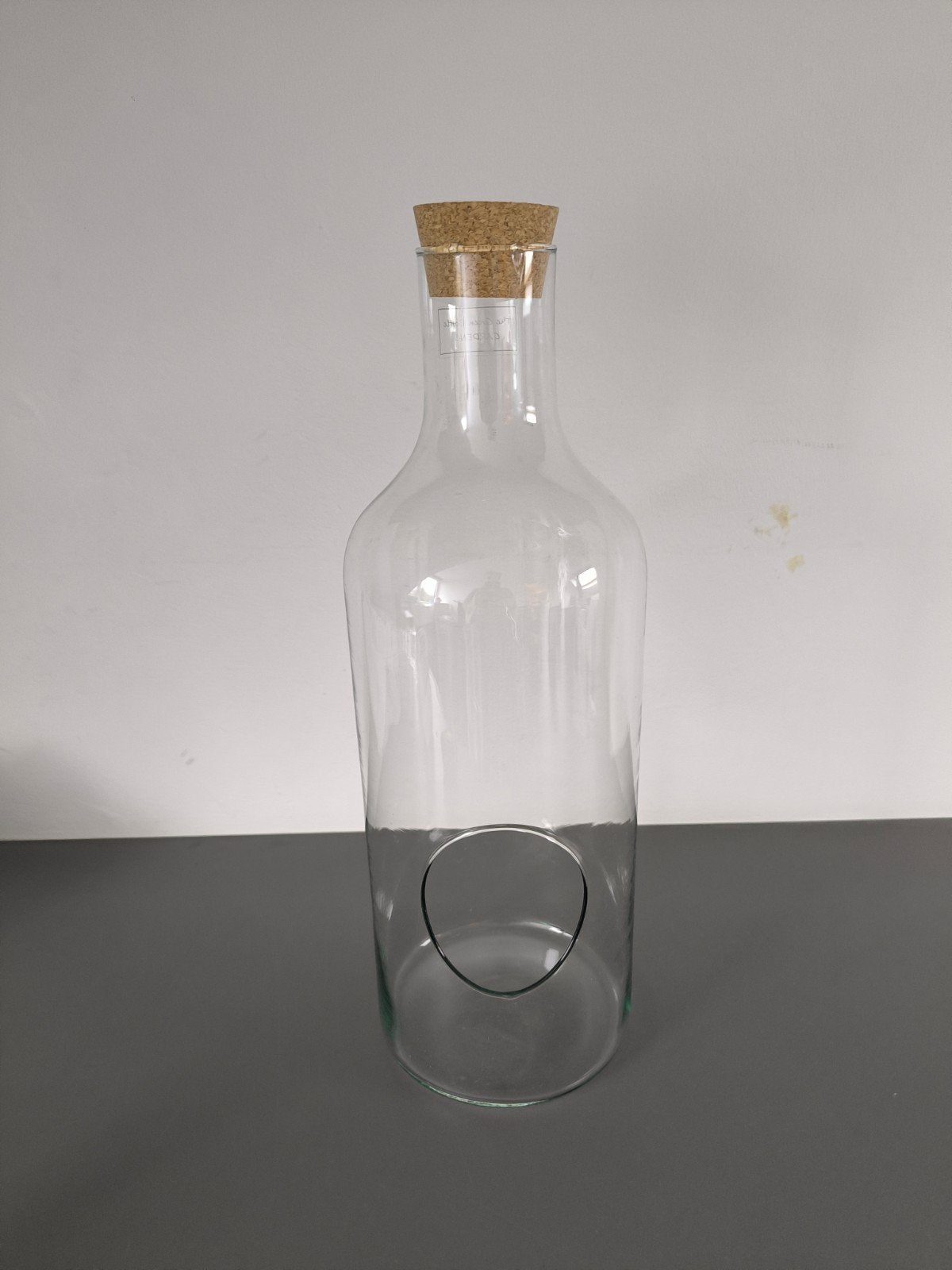 Green bottle garden vaas, Huis en Inrichting, Woonaccessoires | Vazen, 50 tot 75 cm, Ophalen of Verzenden, Groen, Glas