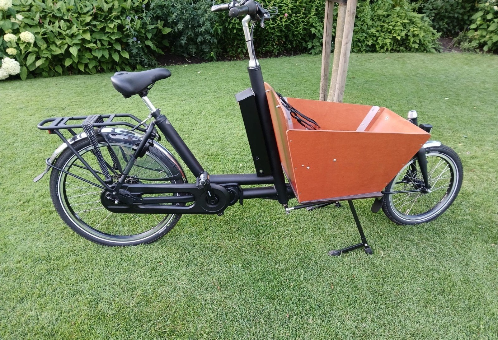 Elektrische bakfiets (Shimano) - Zo goed als nieuw!, Huif, Zo goed als nieuw, 2 kinderen, Schijfrem