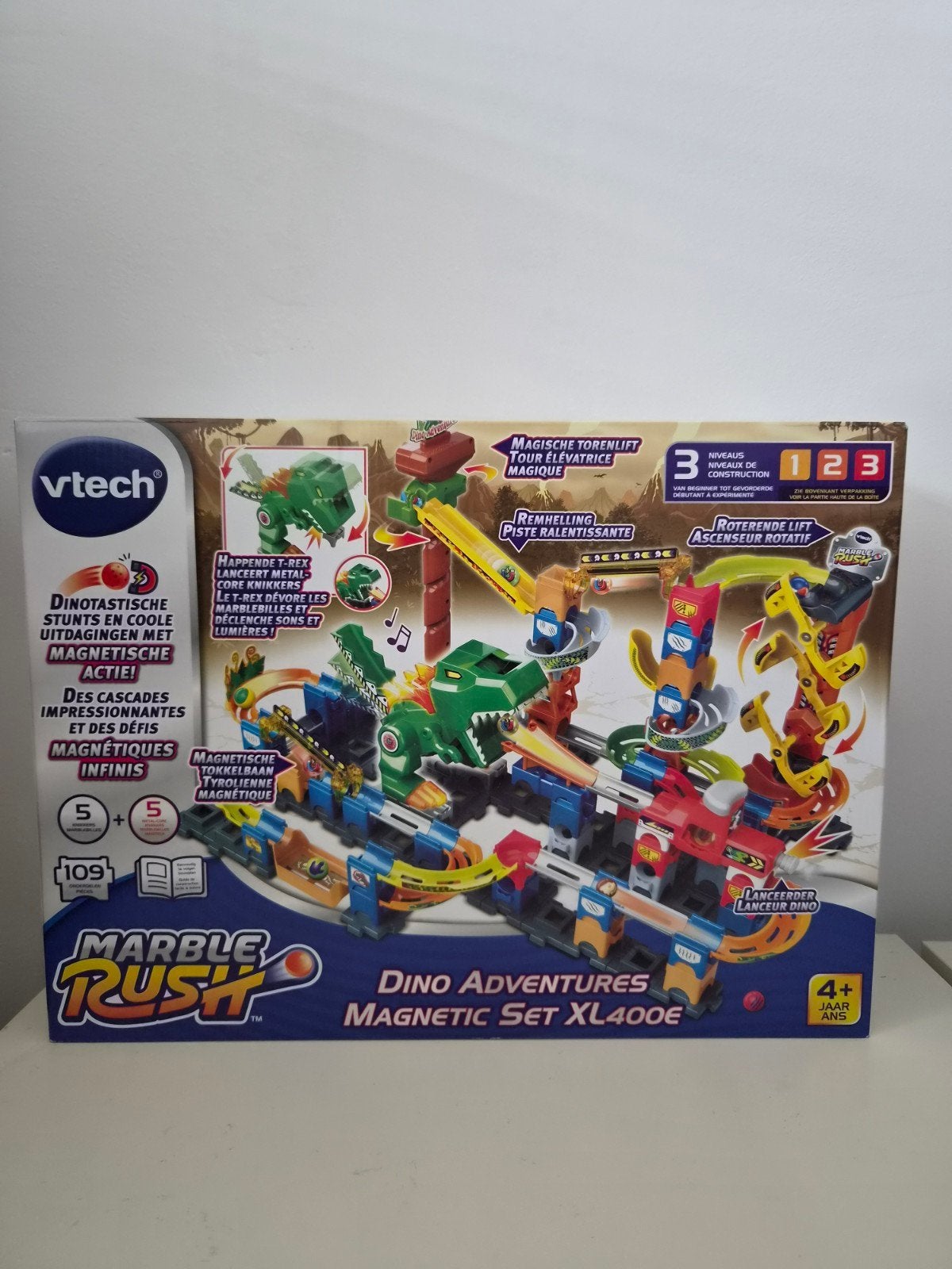 VTech Marble Rush Dino Adventures Magnetic Set XL400E, Ophalen of Verzenden, Nieuw, 4 tot 6 jaar
