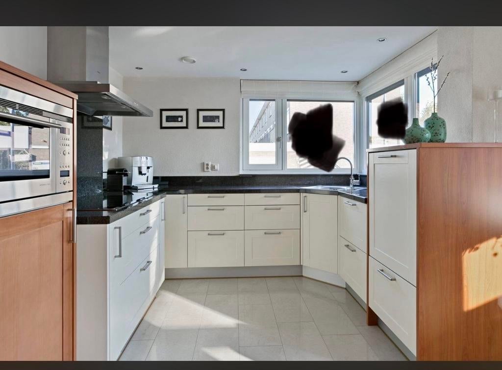 Gratis keuken met composiet blad, Gebruikt, Wit, Hoekkeuken, Ophalen of Verzenden