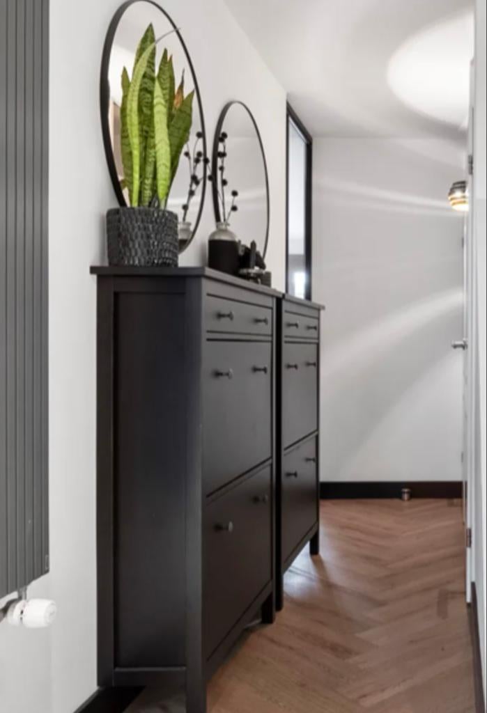 2x IKEA schoenenkast zwart, Huis en Inrichting, Kasten | Schoenenkasten, Ophalen, Gebruikt