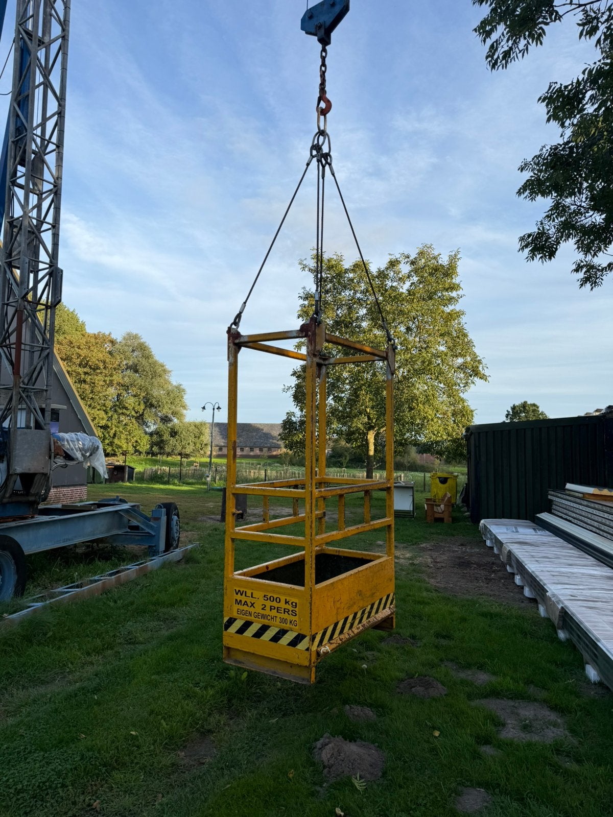 Hekwerk Hijsbak  / Manbak, Ophalen, Gebruikt