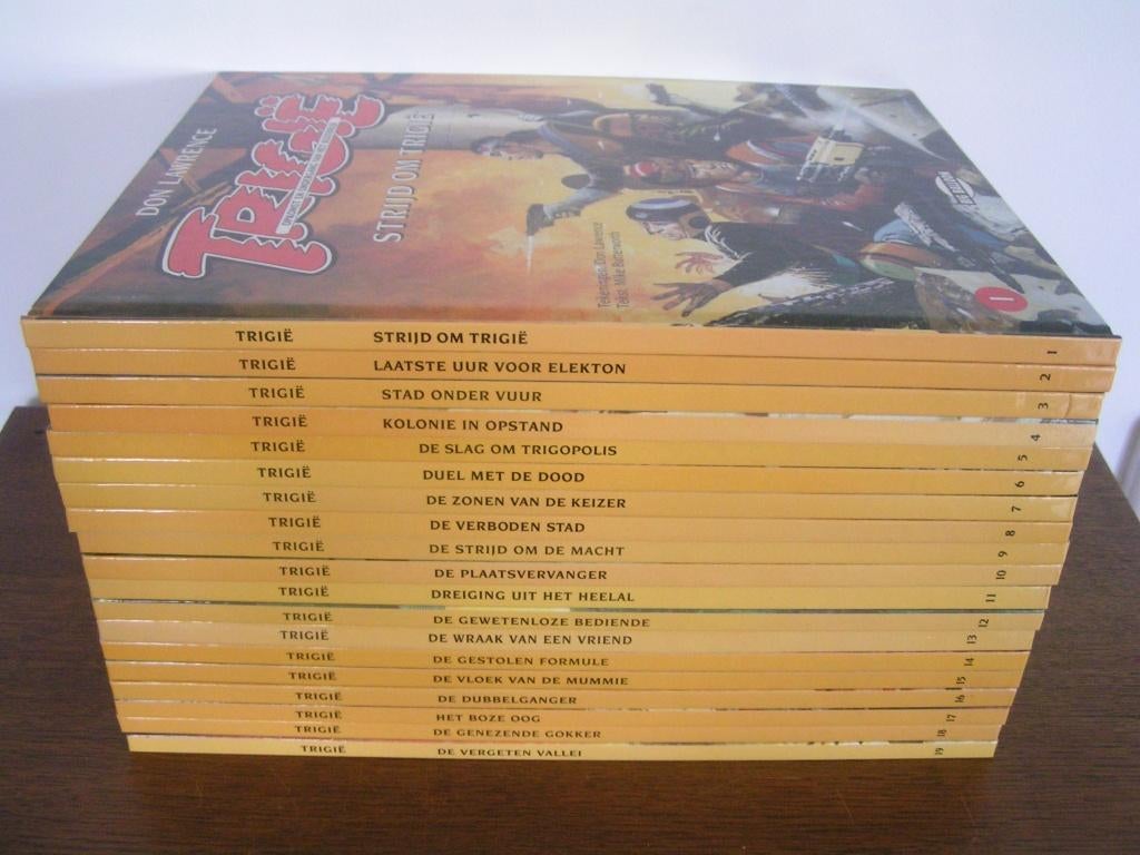 Trigië ~ Complete serie hardcovers 1 t/m 19 [gesigneerd], Complete serie of reeks, Ophalen of Verzenden, Zo goed als nieuw, Don Lawrence