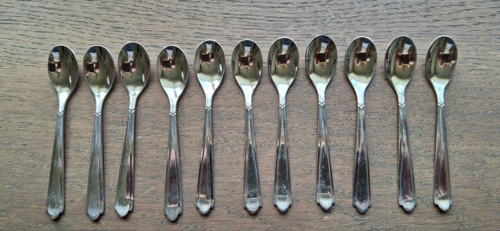 11x Zilmeta Gero kleine theelepeltjes rvs als nieuw 9cm, Ophalen of Verzenden