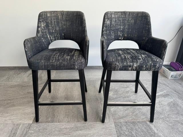 Barstoelen, Huis en Inrichting, Barkrukken, Nieuw, 90 cm of meer, Leer, 2 krukken, Met voetsteun, Ophalen