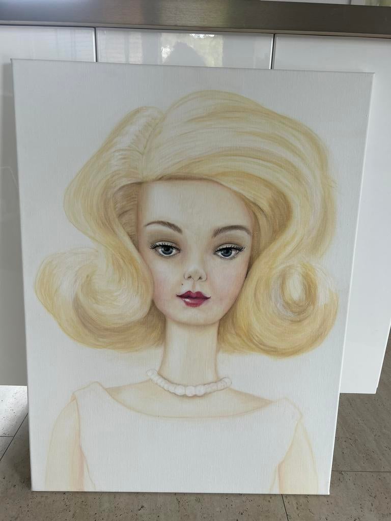 Acryl schilderij op de doek, Ophalen of Verzenden, Zo goed als nieuw, Schilderij, 75 cm of meer