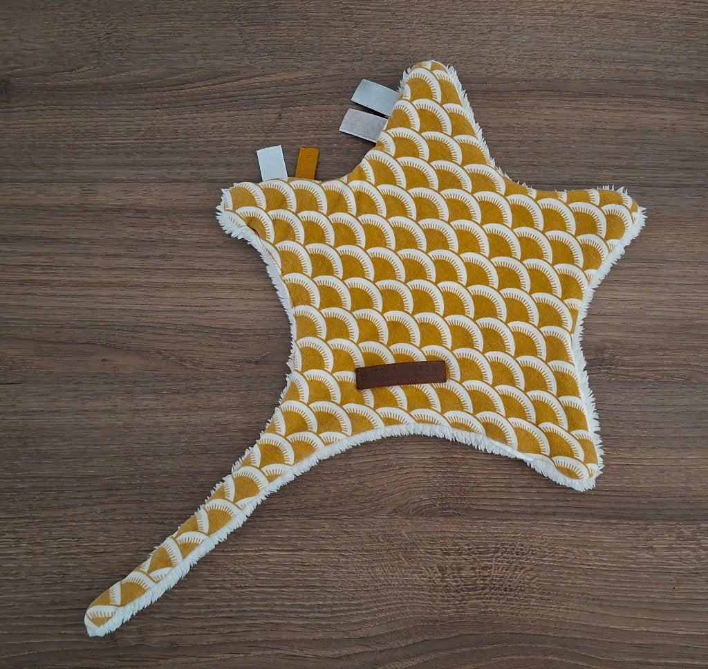 Knuffeldoekje, Knuffel Little Dutch, Ster, Sunrise Ochre, Little Dutch, Ophalen of Verzenden, Zo goed als nieuw, Meerkleurig