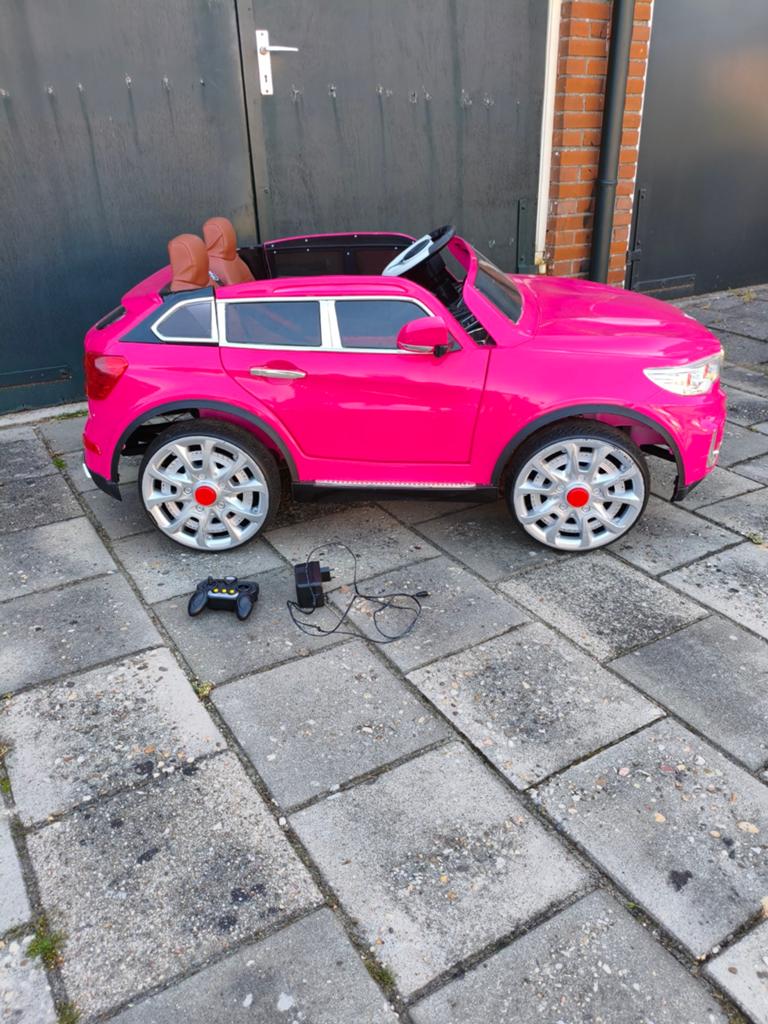Roze BMW X7 Elektrische Kinderauto met Afstandsbediening, Ophalen, Gebruikt